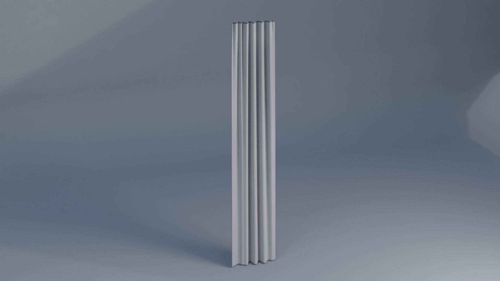 Curtains Low-poly 3D model_1