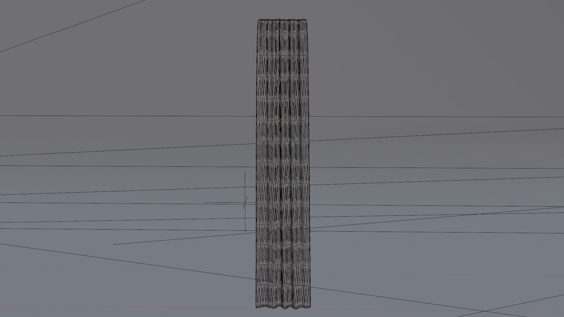 Curtains Low-poly 3D model_2