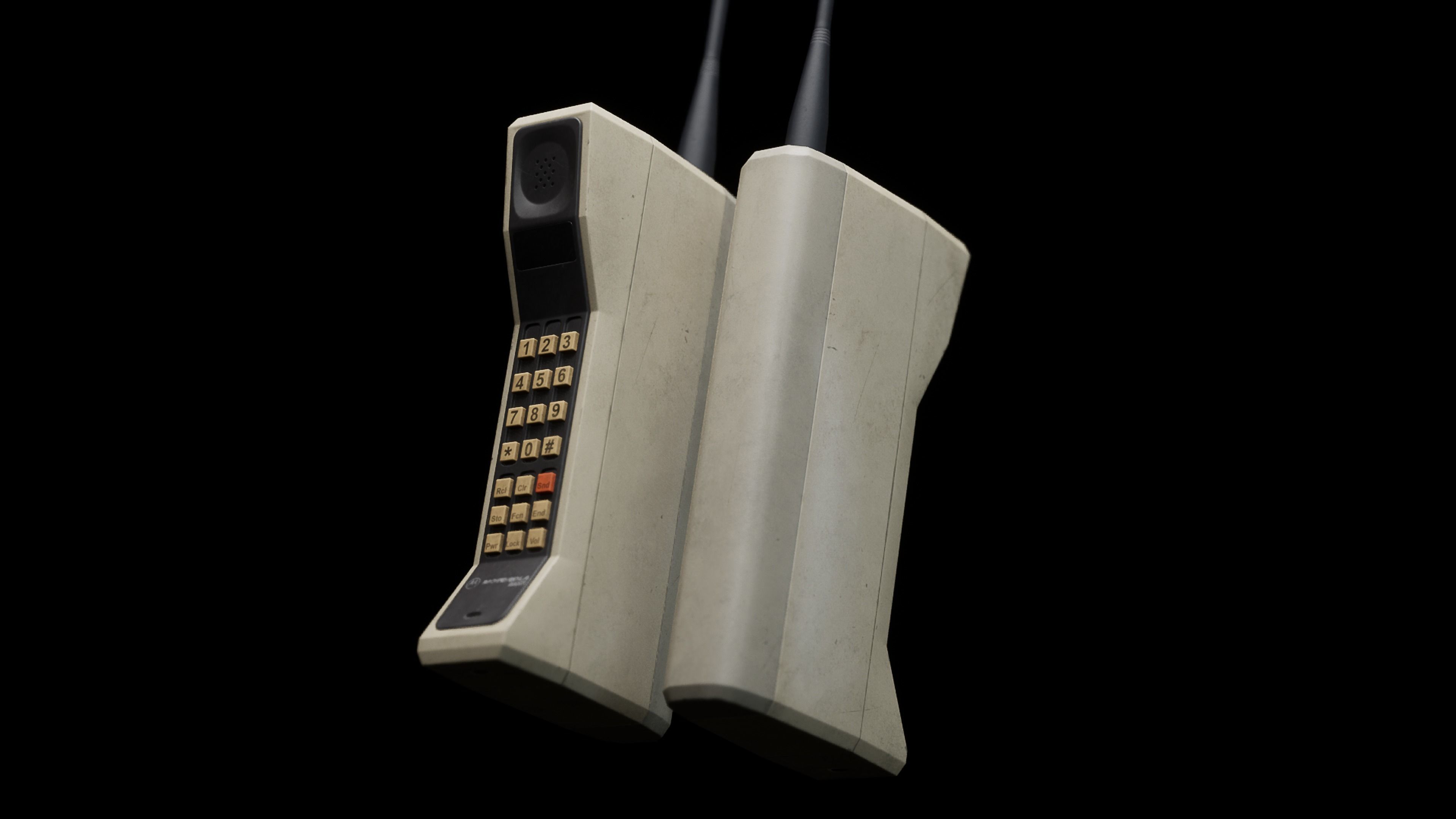 Motorola DynaTAC 8000x Used Low-poly 3D model_3