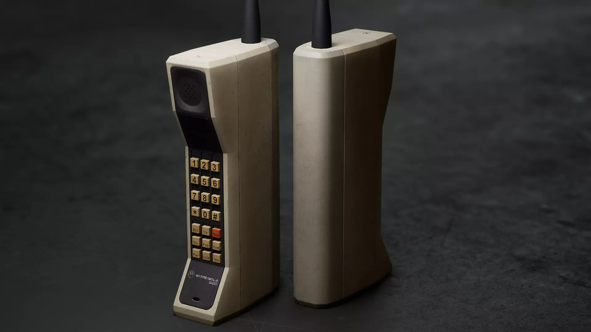 Motorola DynaTAC 8000x Used Low-poly 3D model_0