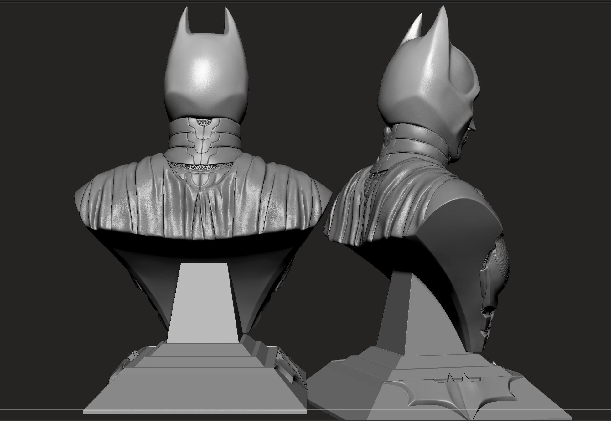 Christian Bale- Batman Masked Bust 3D print model_8