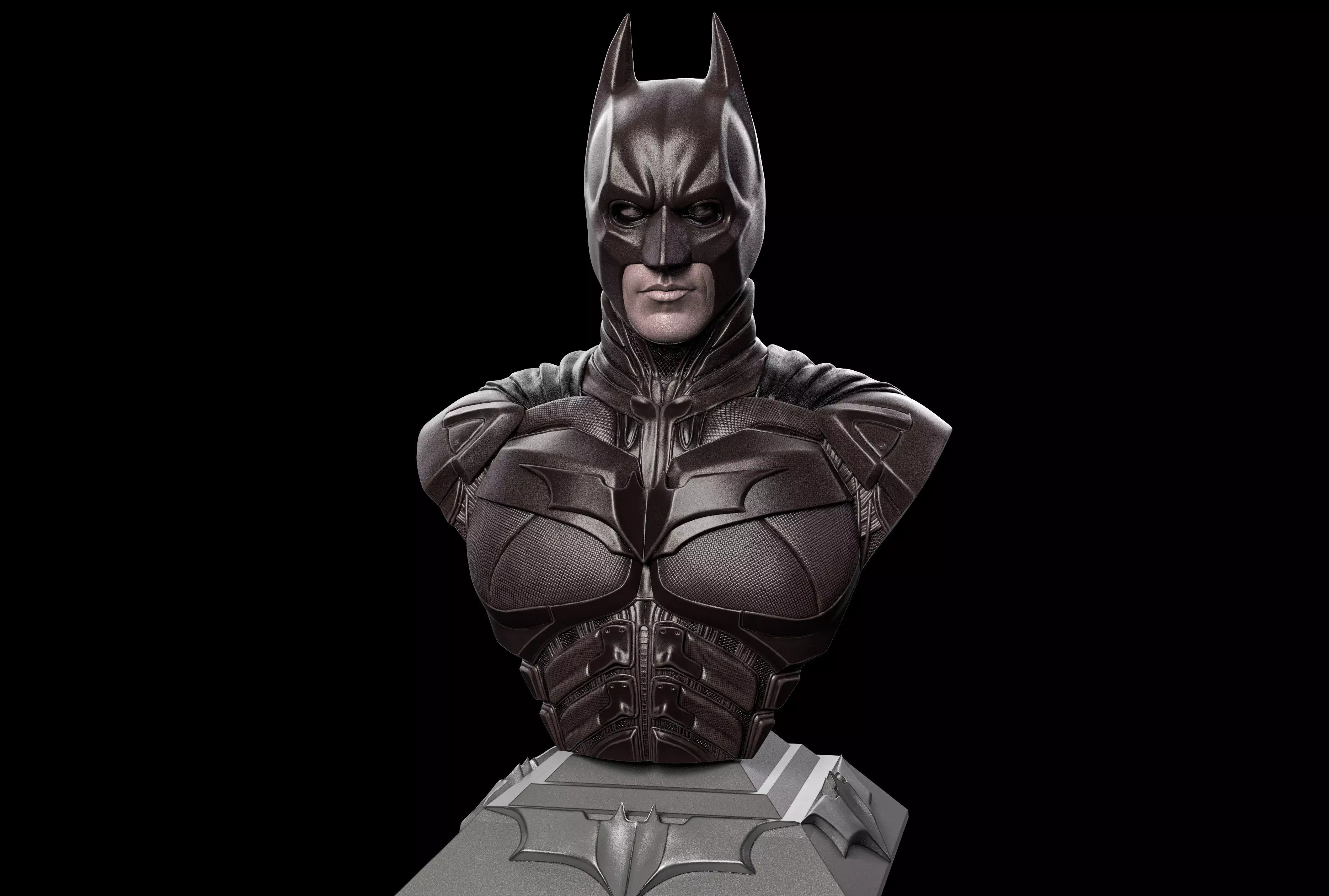 Christian Bale- Batman Masked Bust 3D print model_0