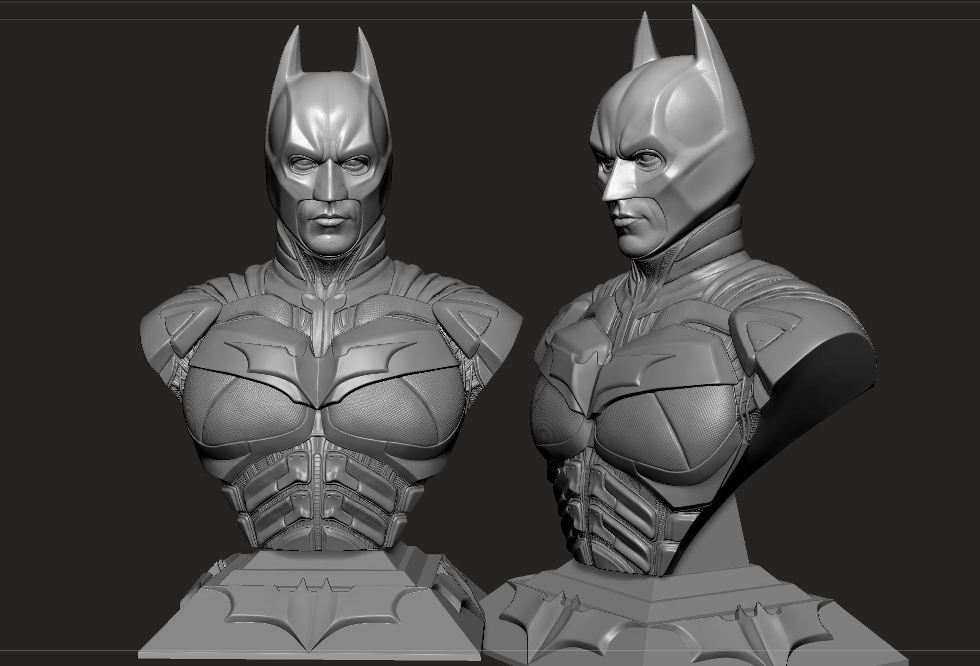 Christian Bale- Batman Masked Bust 3D print model_4