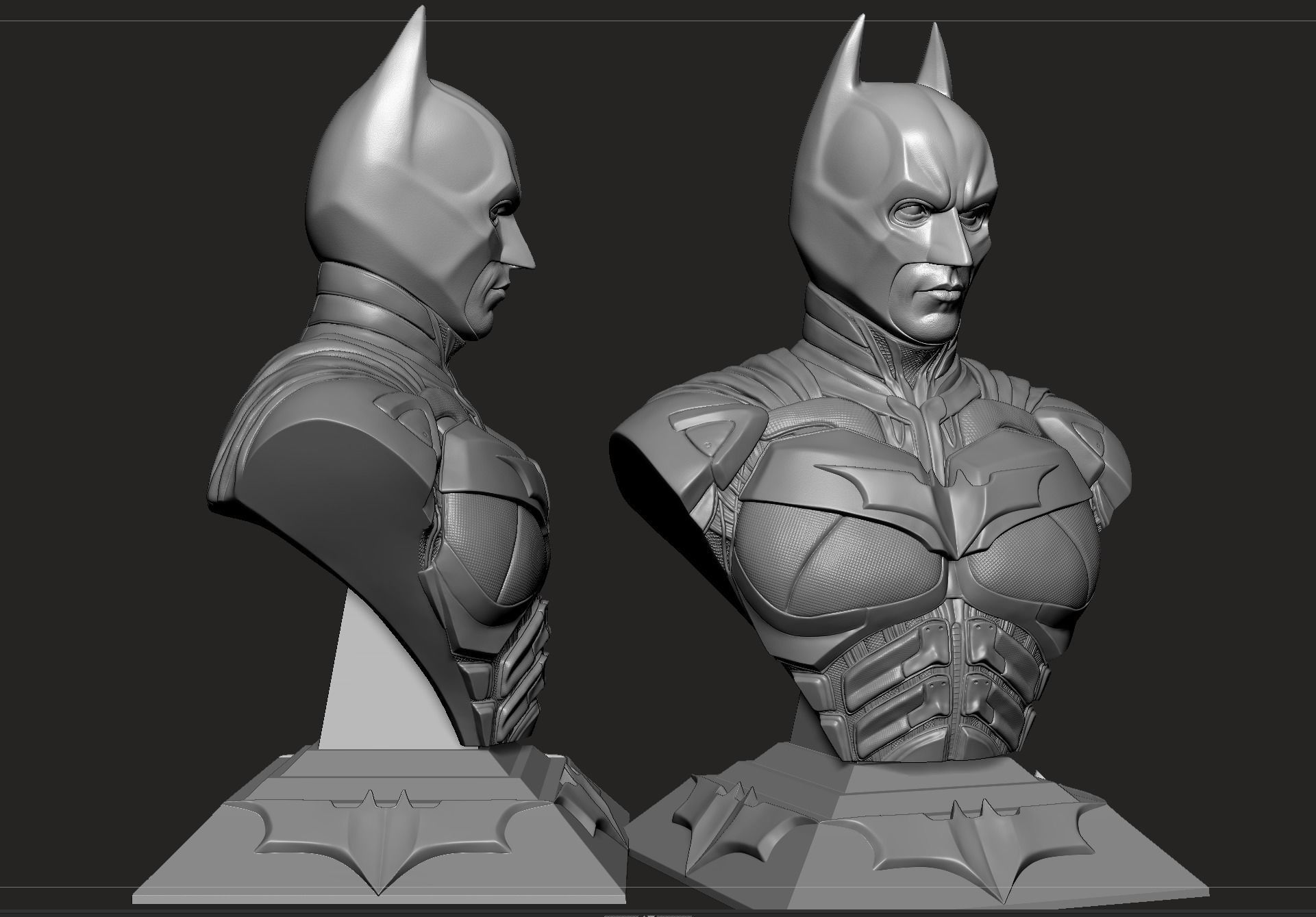 Christian Bale- Batman Masked Bust 3D print model_7