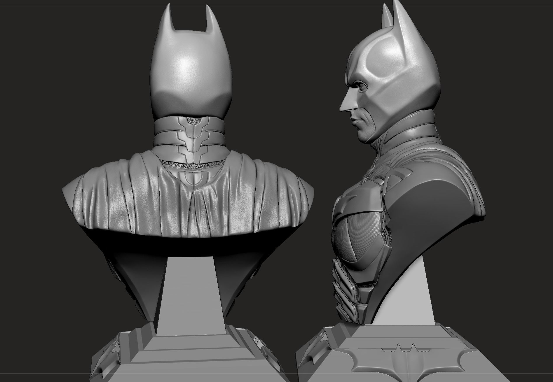 Christian Bale- Batman Masked Bust 3D print model_5