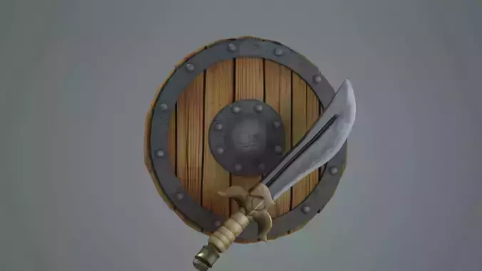 Buckler ancient sword Scimitar cold