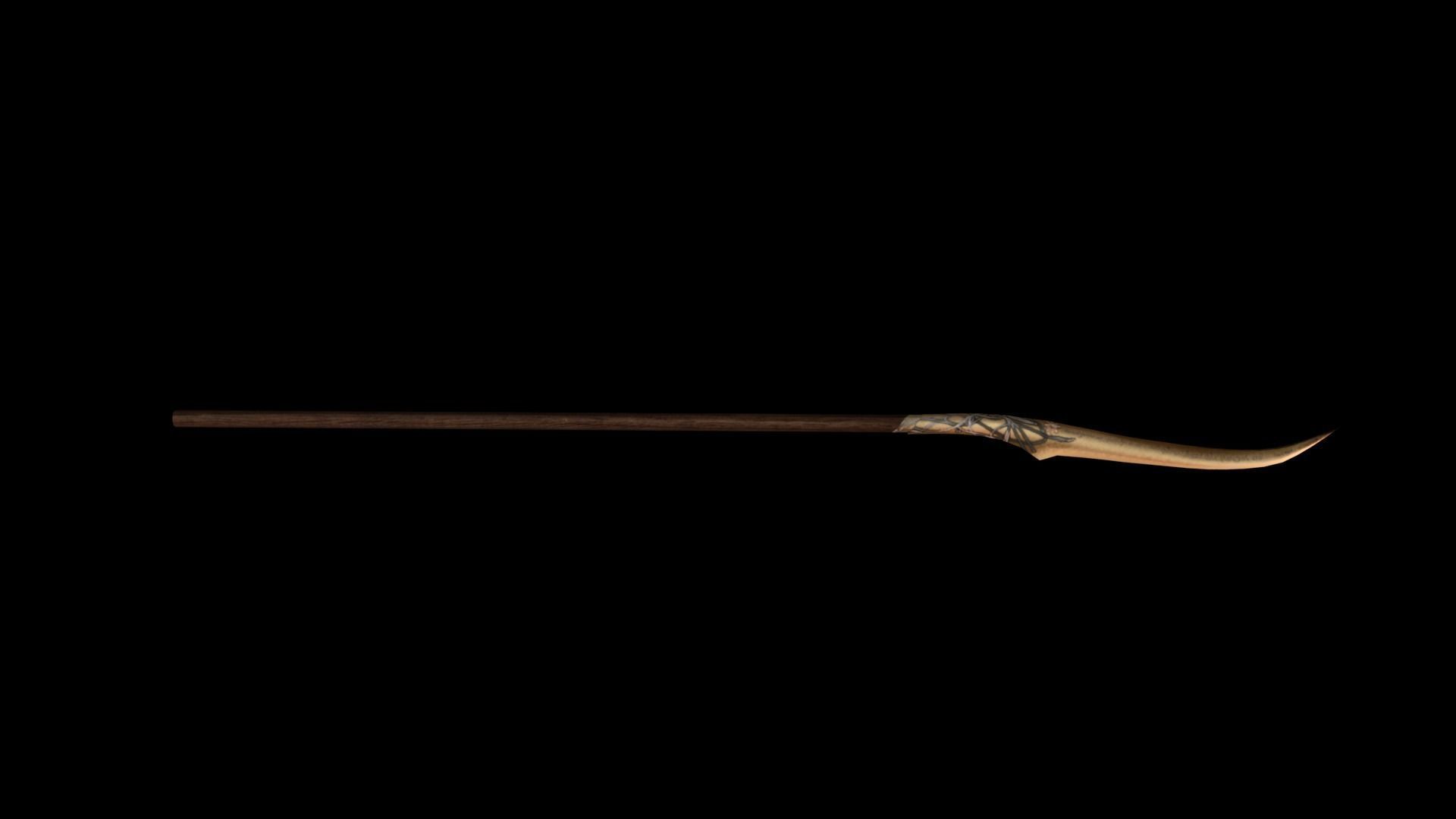 Galadriel in Golden Armour Low-poly 3D model_3