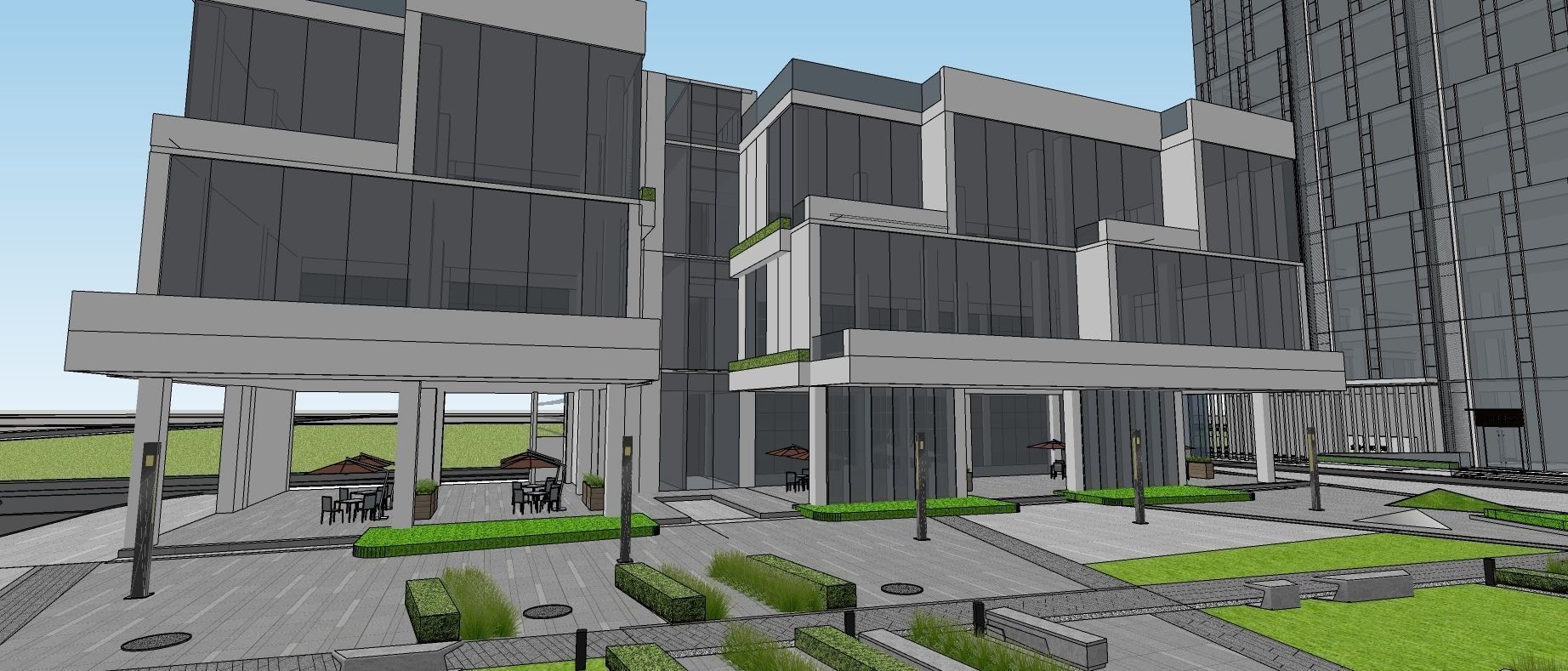 Commercial office building 3d model 3D model_4