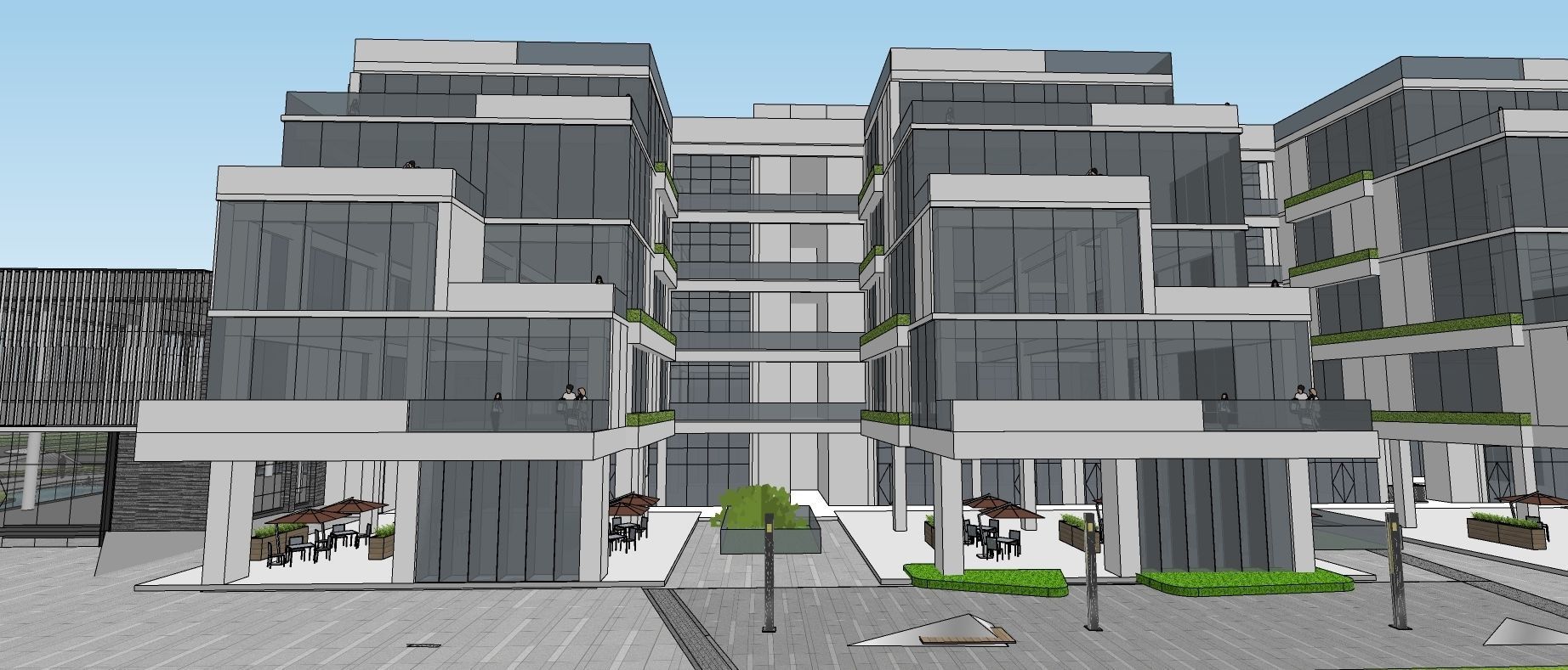 Commercial office building 3d model 3D model_6