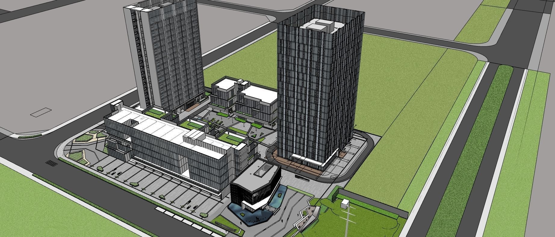 Commercial office building 3d model 3D model_5