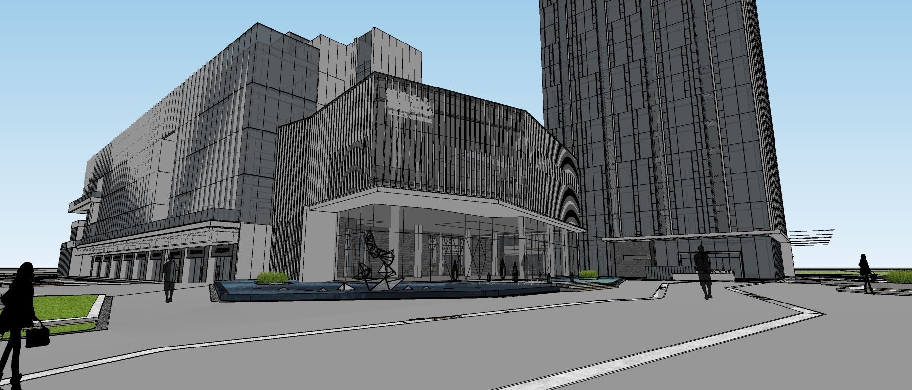 Commercial office building 3d model 3D model_1