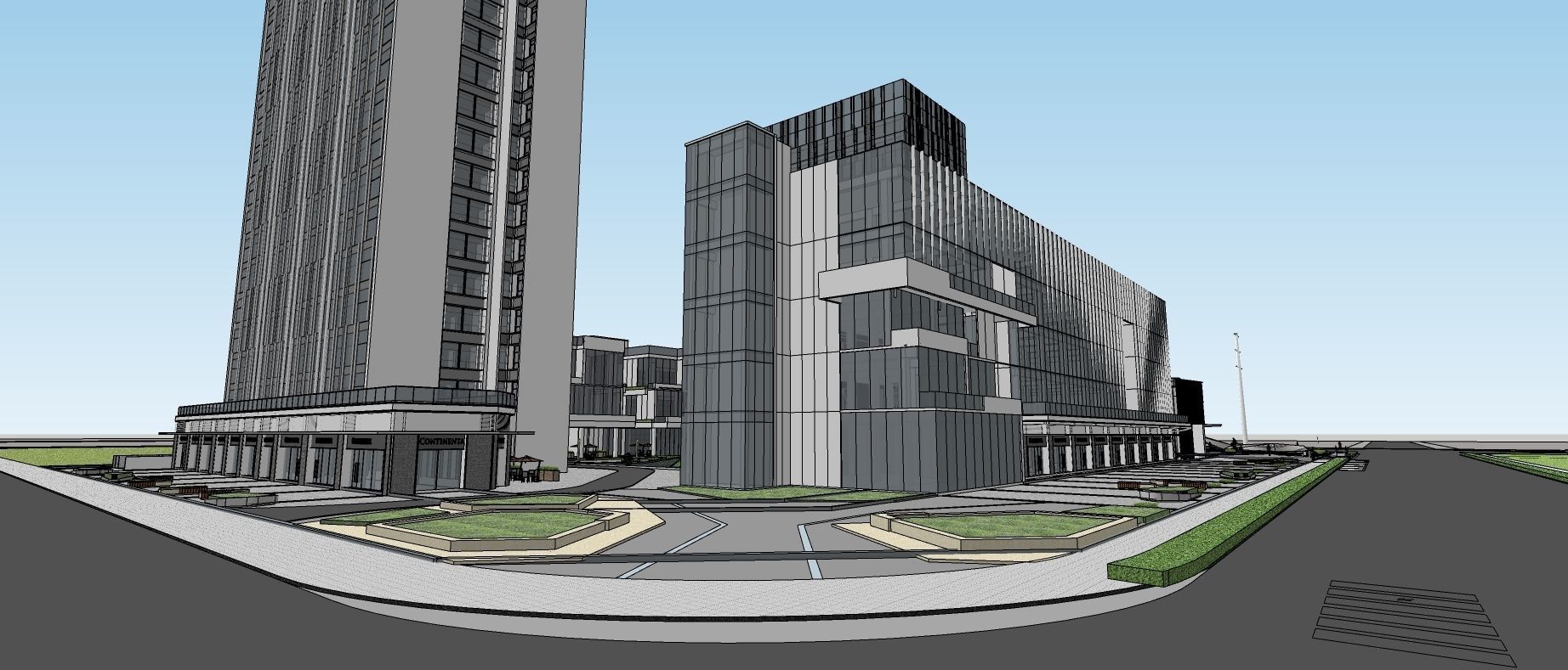 Commercial office building 3d model 3D model_7