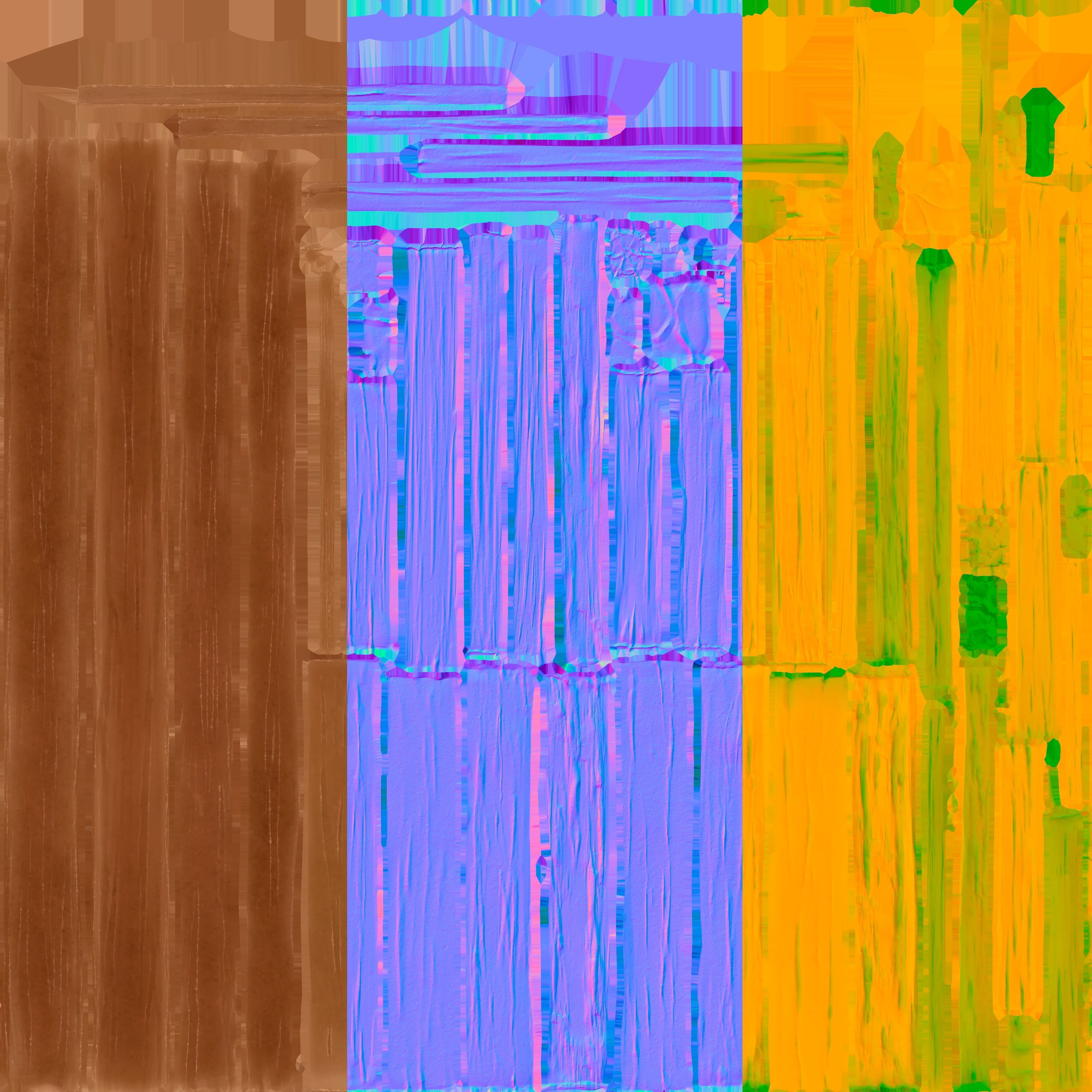 Wood Medieval kit Low-poly 3D model_11