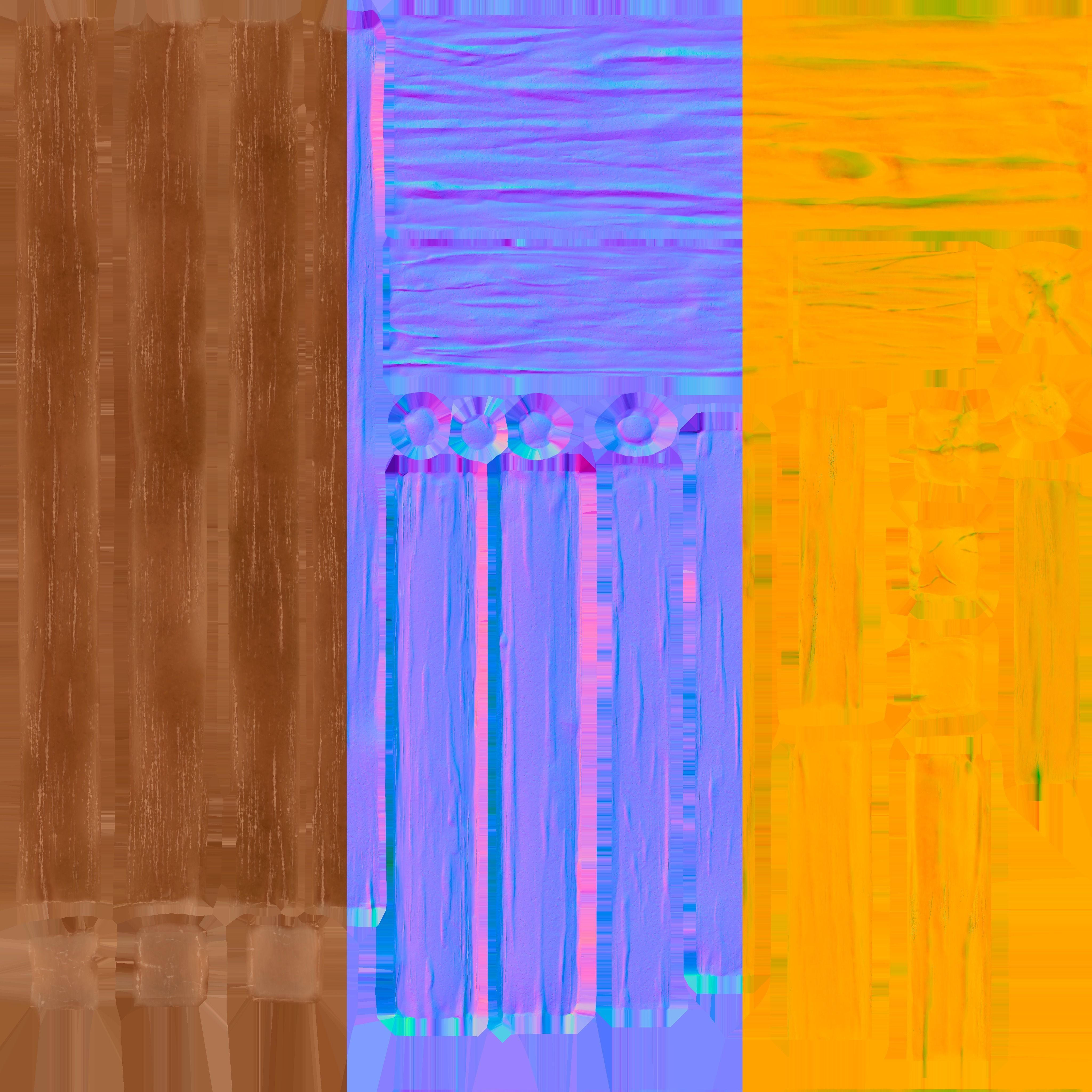 Wood Medieval kit Low-poly 3D model_12