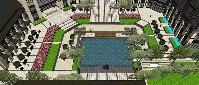 Art deco 3d building