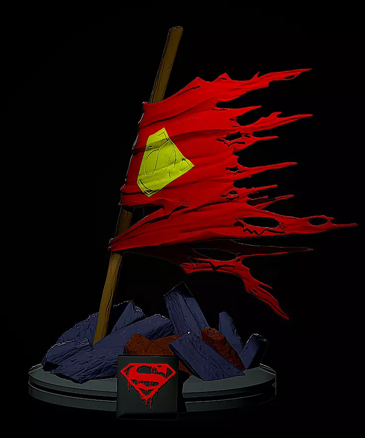 Death of Superman Cover 3D print model