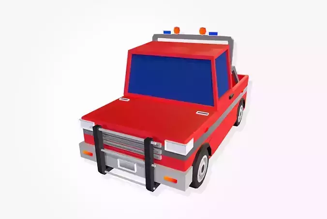 Cartoonish Jeep 3D model