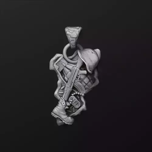 War And Peace Pendant 3D print model
