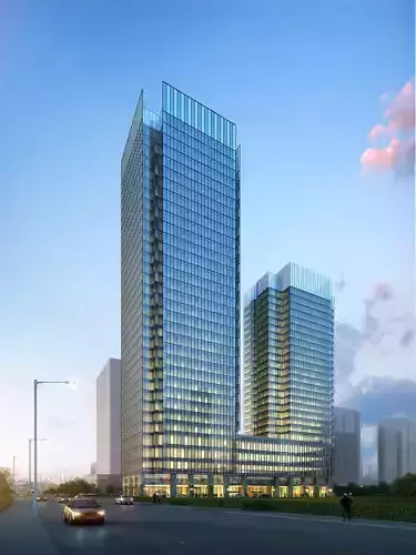 3Dmax fashion city commercial square building 376