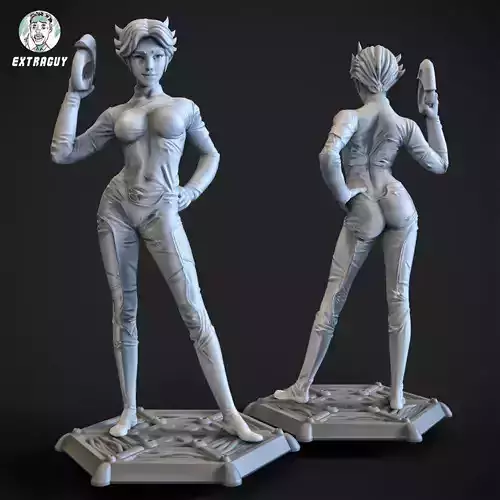 Princess Pilot 100mm and 32mm 3D Printable 3D print model