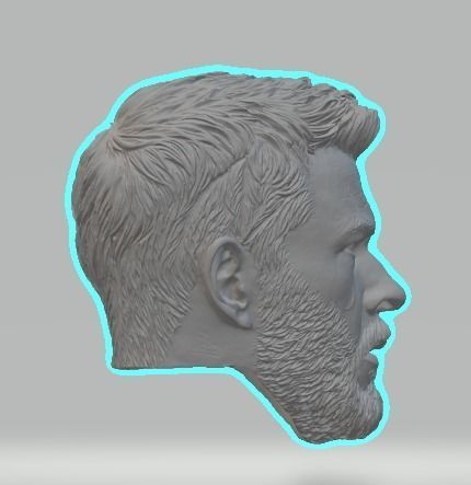 The God of Thunder Thor Head carving 3D print model_2