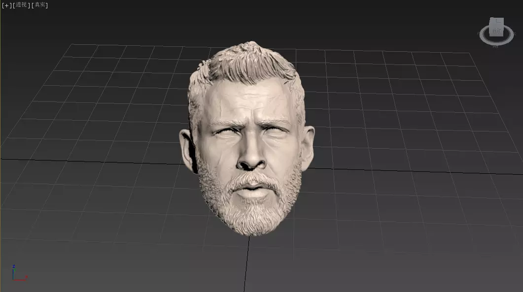 The God of Thunder Thor Head carving 3D print model_0