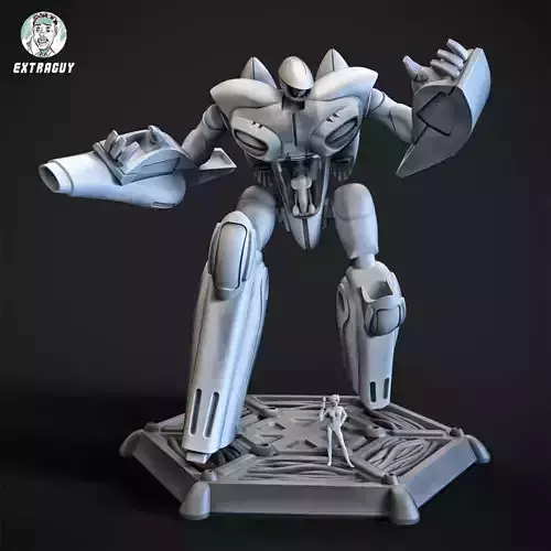 Curvy Robot 75mm and Princess Pilot 3D print model