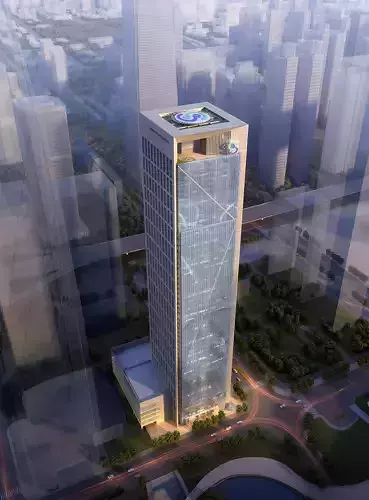 3Dmax fashion city commercial square building 380