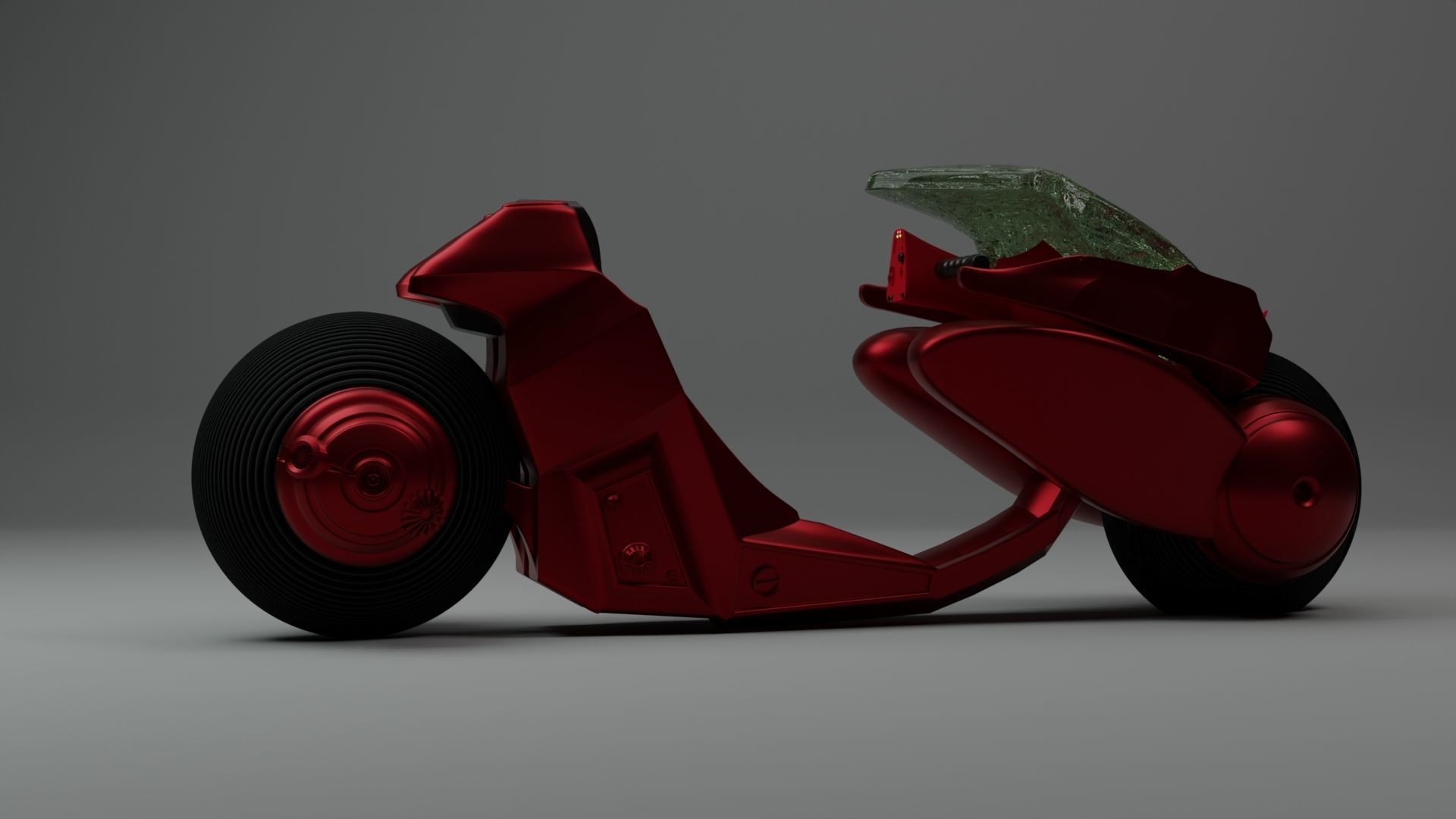 Akira Motorcycle Low-poly 3D model | CGTrader