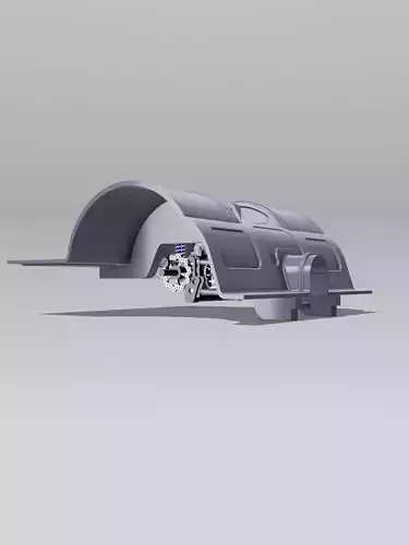 Pro Street Tubbed rear chassis clip complete 3D print model