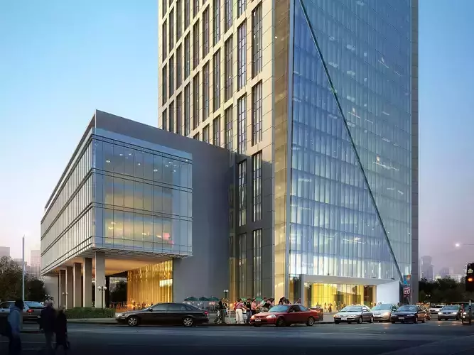 3Dmax fashion city commercial square building 383