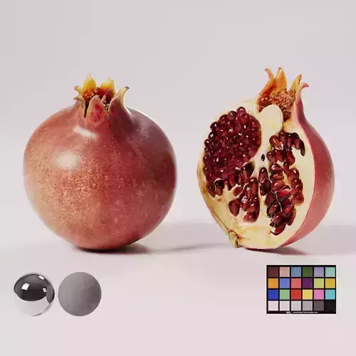 Pomegranate Low-poly 3D model