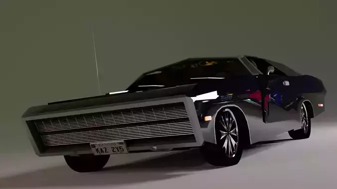 Dodge car Low-poly 3D model