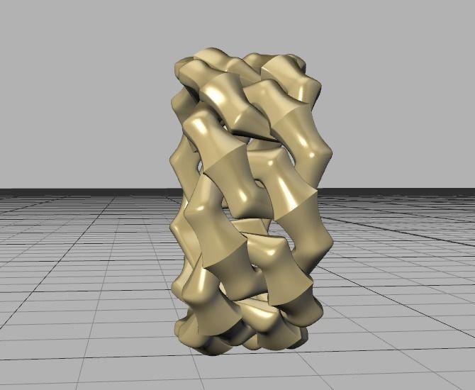 Cuban Chain Link Ring Stackable Ring 10mm wide 5-9US 3D print 3D print model_34