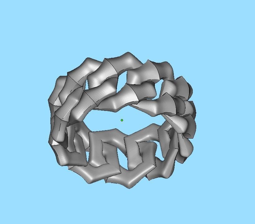 Cuban Chain Link Ring Stackable Ring 10mm wide 5-9US 3D print 3D print model_35