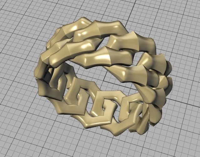 Cuban Chain Link Ring Stackable Ring 10mm wide 5-9US 3D print 3D print model_31