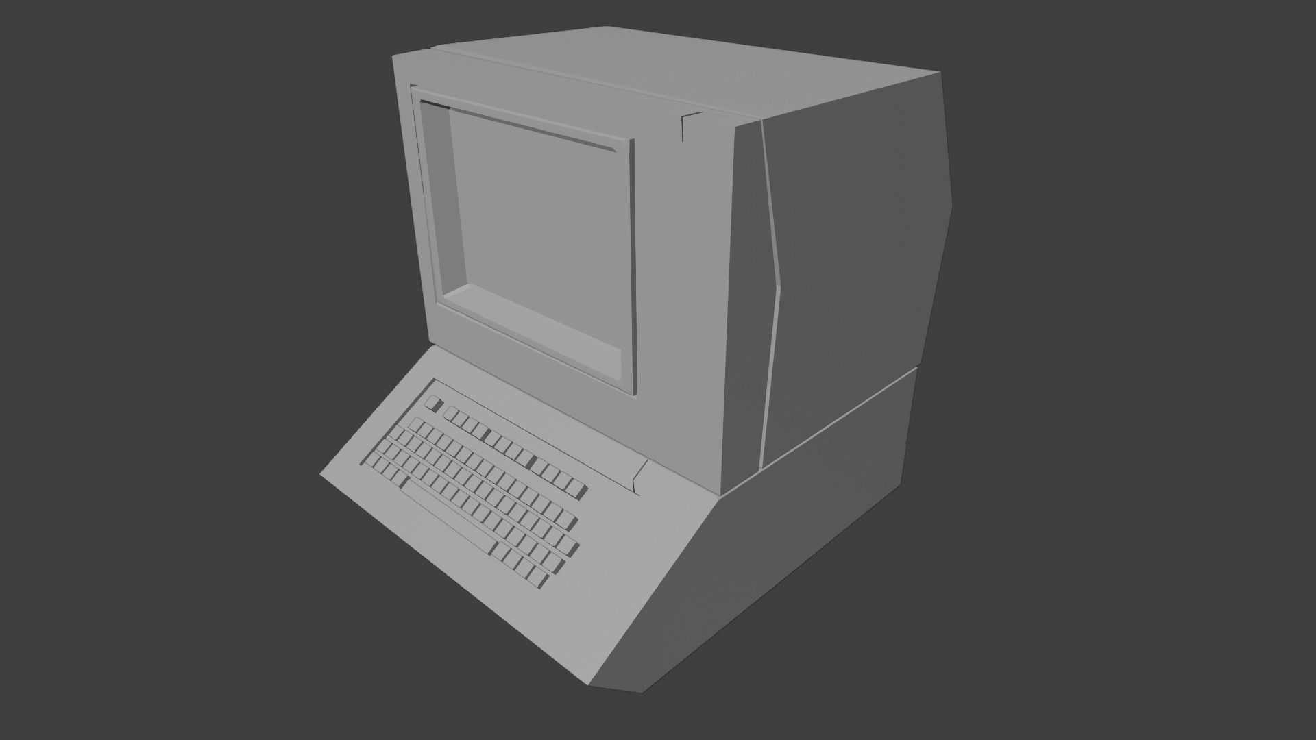 Aplha 2 computer Low-poly 3D model_3