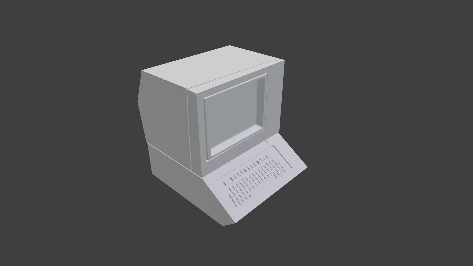 Aplha 2 computer Low-poly 3D model_0