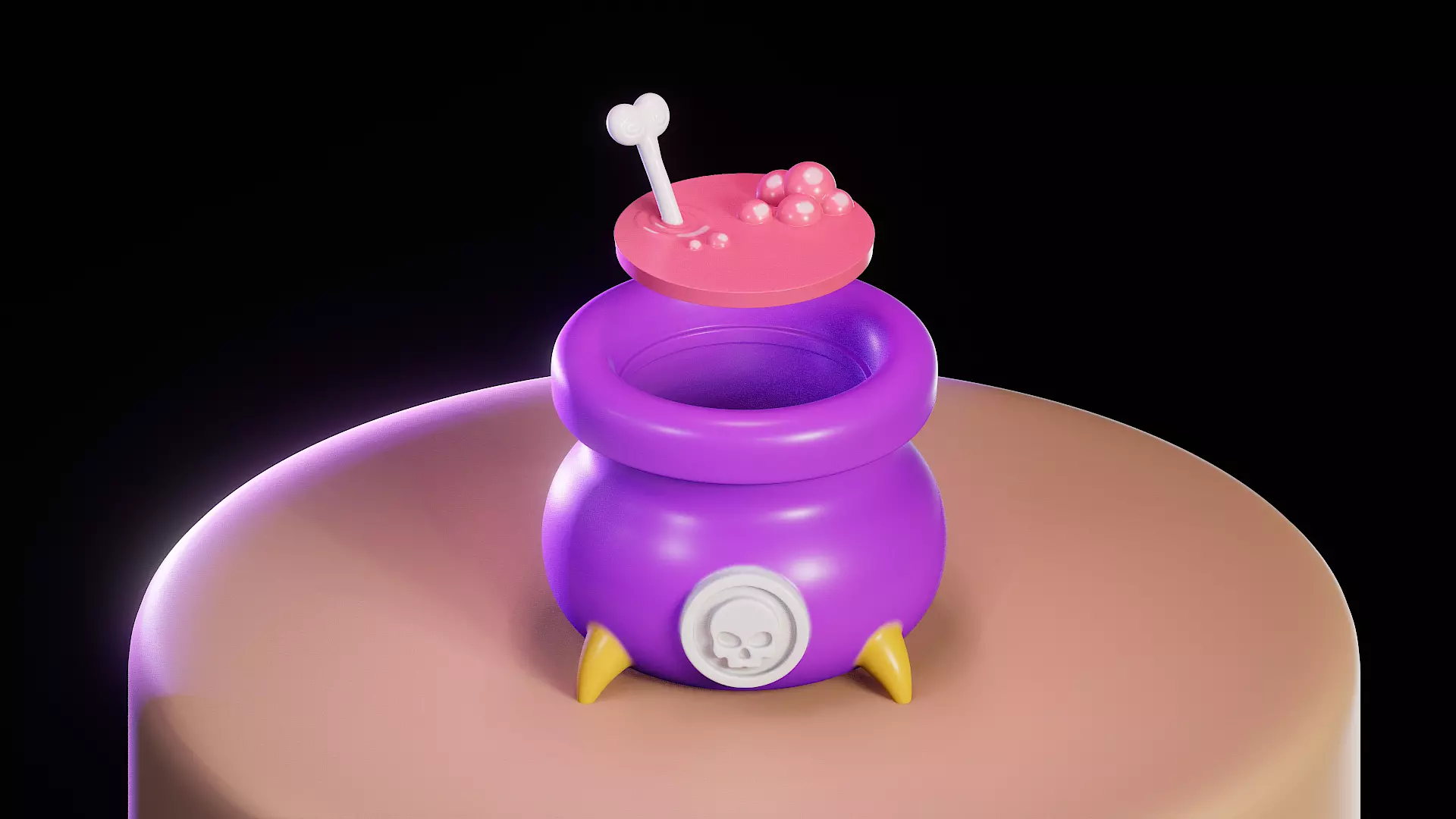 Halloween Witch Cauldron Bowl 3D print model