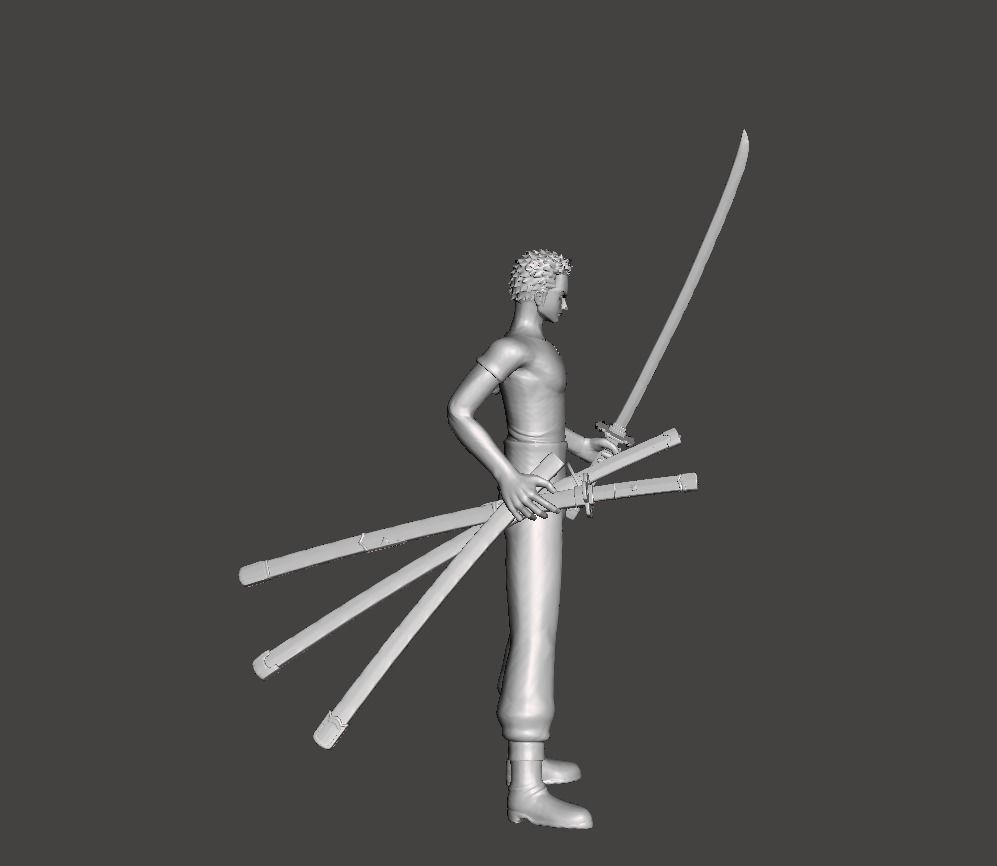Roronoa Zoro 3D Model 3D print model_4