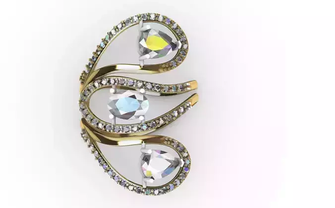 Cocktail ring  3 drops