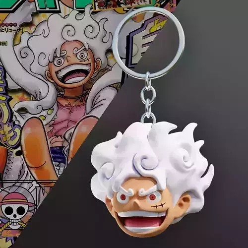 Luffy Gear 5 Sun God Nika Keychain 3D print model