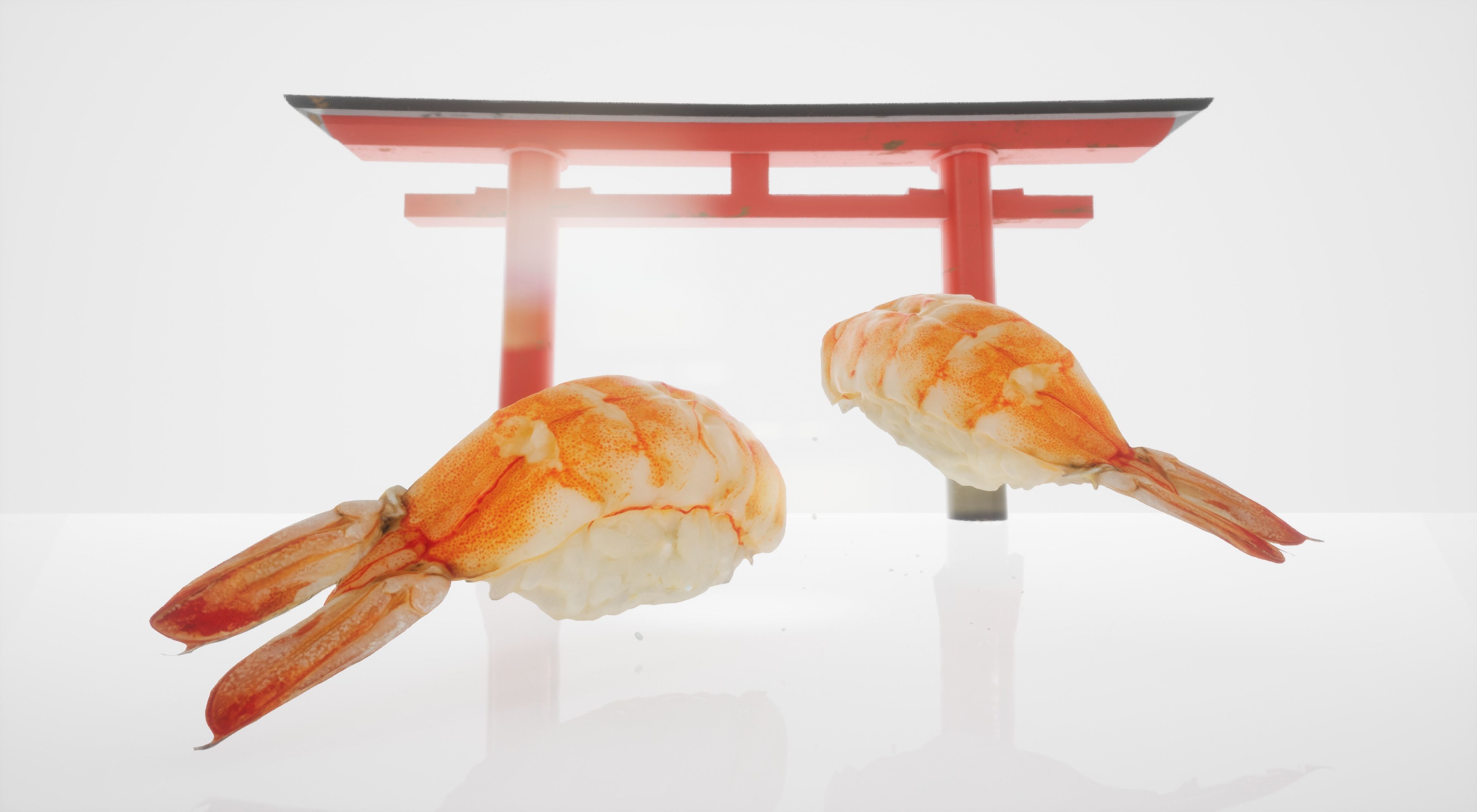 Nigiri Sushi Realistic Set 3D model_2