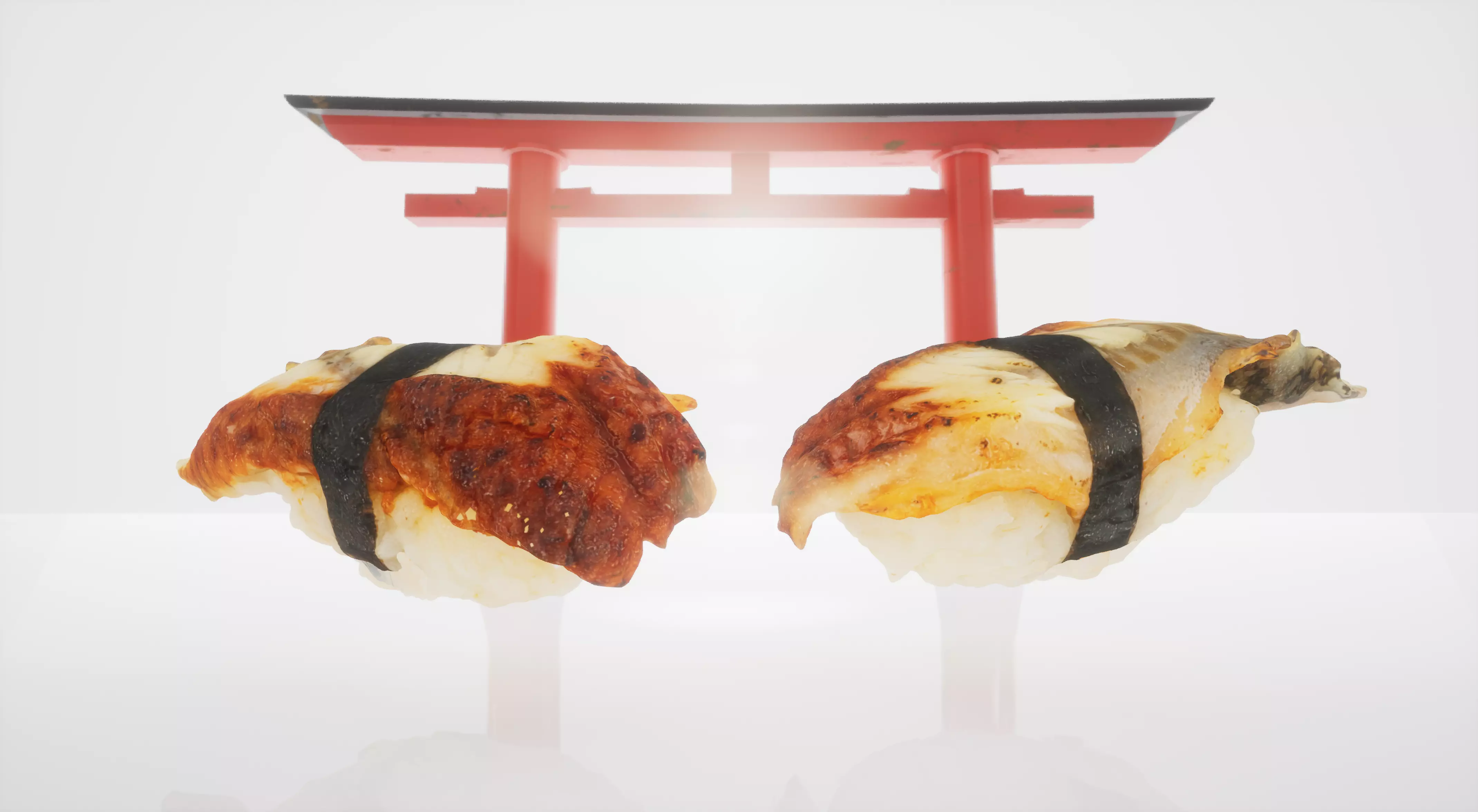 Nigiri Sushi Realistic Set 3D model_0