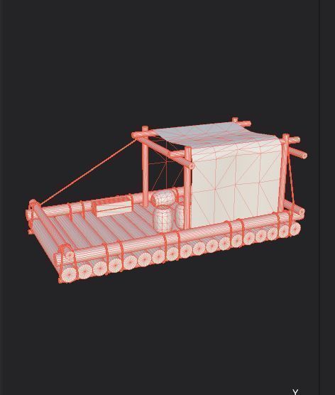 boat model Low-poly 3D model_7