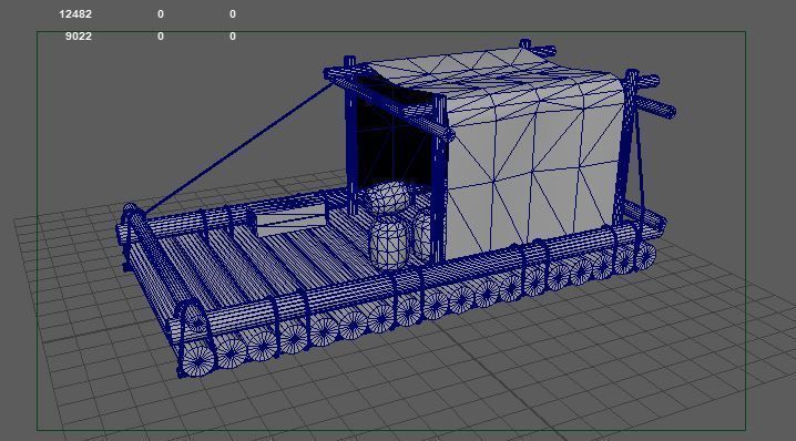 boat model Low-poly 3D model_9