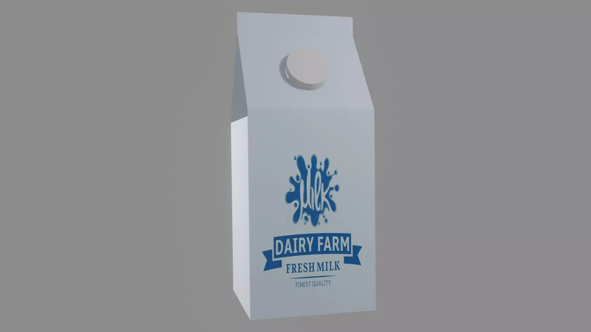 Milk Carton Free low-poly 3D model_0