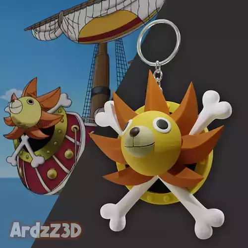 THOUSAND SUNNY ONE PIECE KEYCHAIN 3D print model