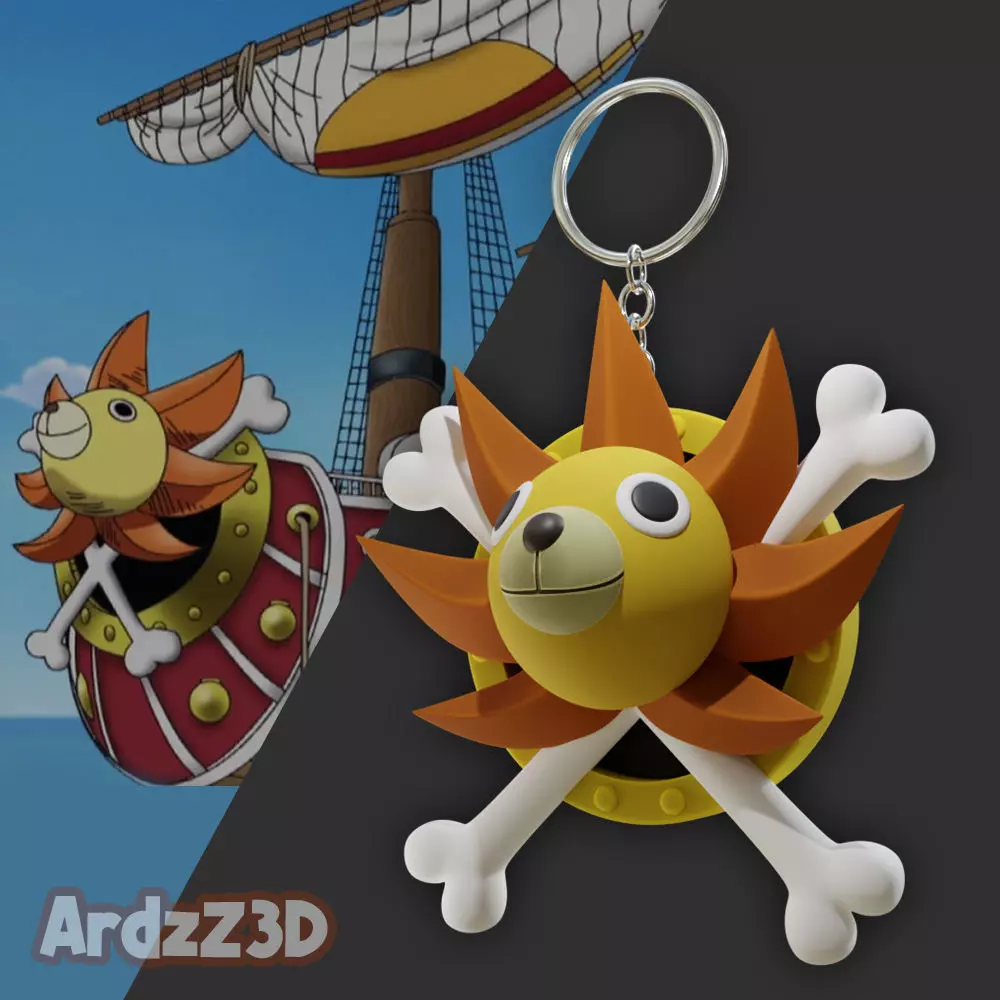 THOUSAND SUNNY ONE PIECE KEYCHAIN 3D print model