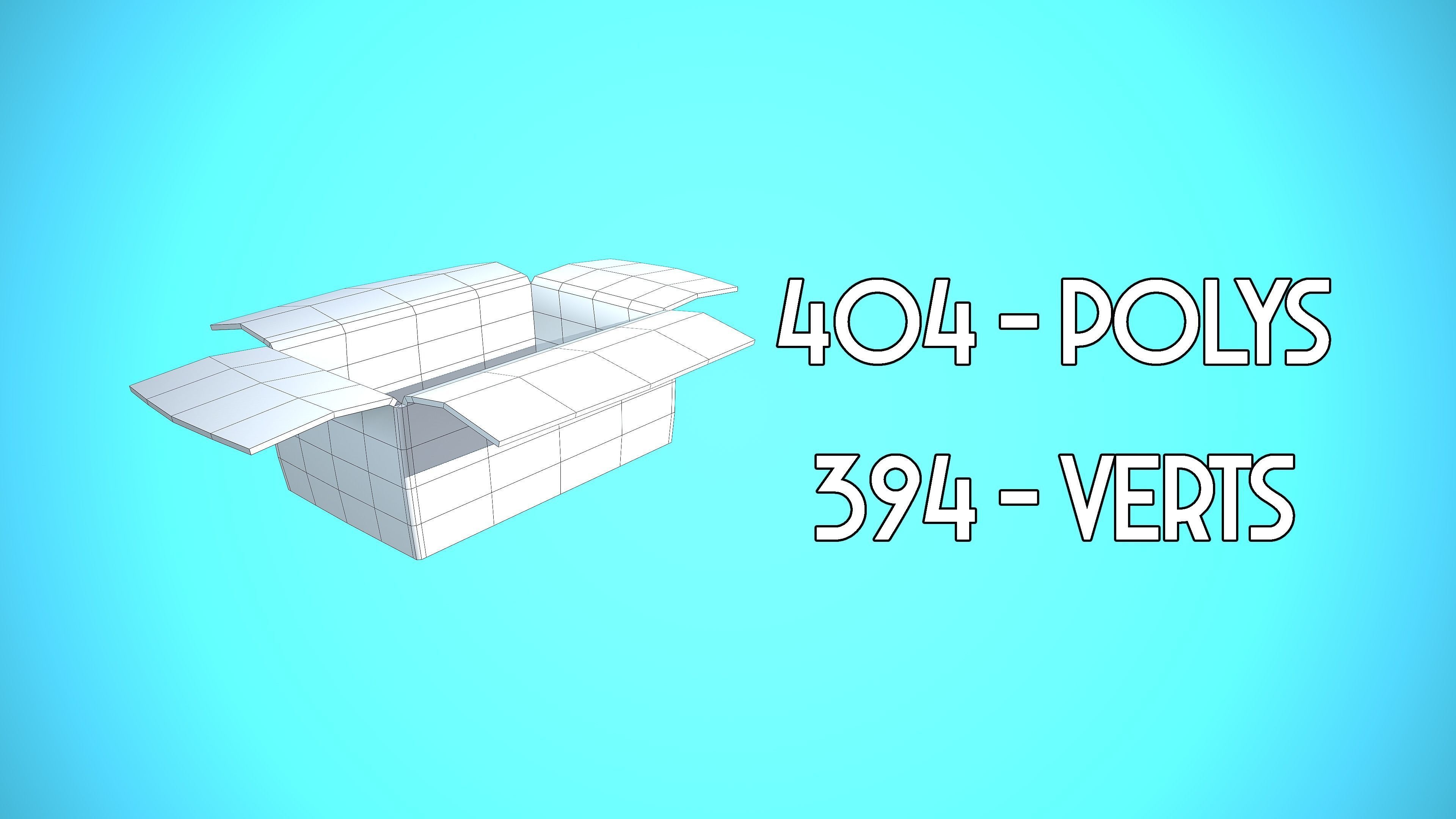 BOX 04 CARTOON STYLIZED Low-poly 3D model_2